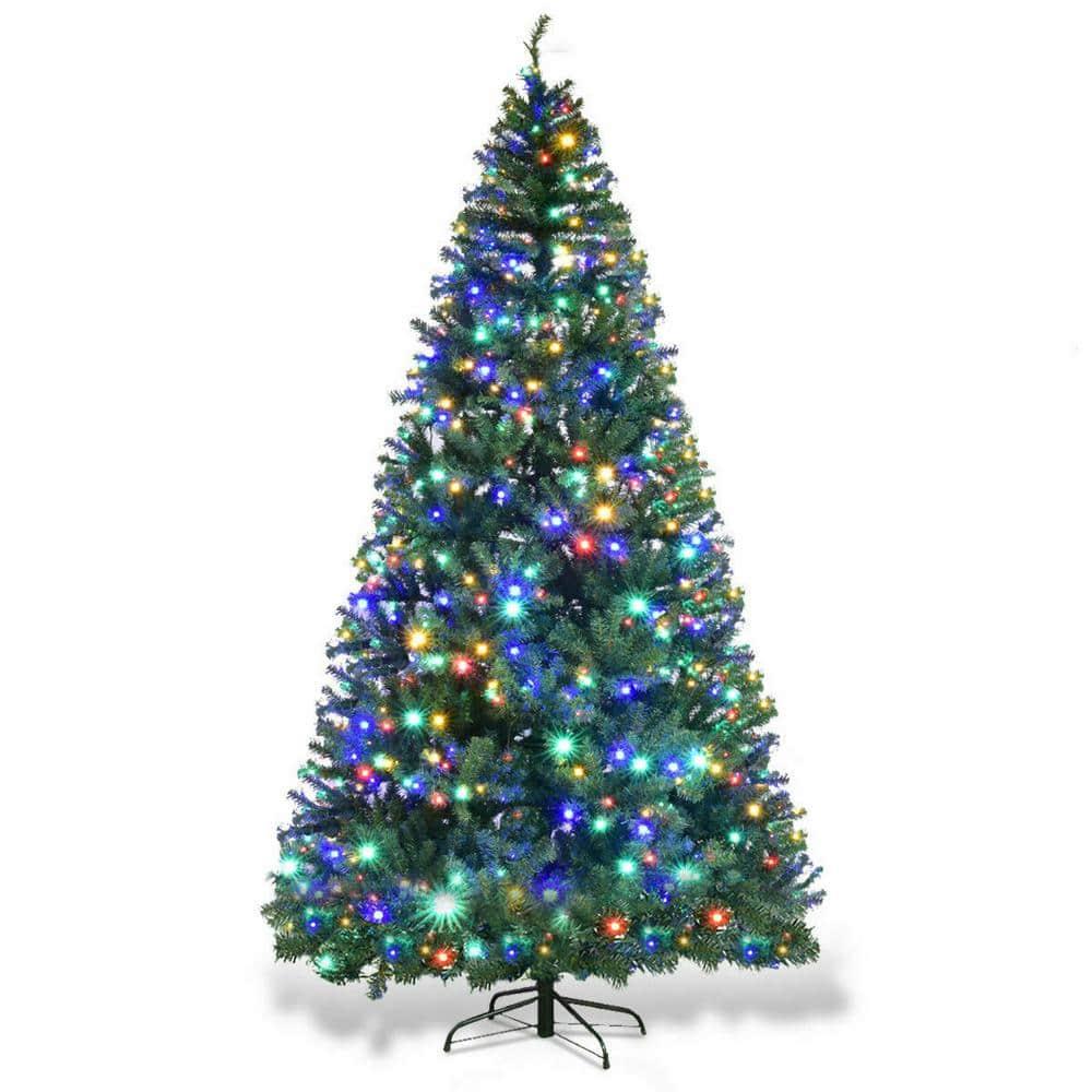 9 ft. Pre-Lit LED Hinged Artificial Christmas Tree with 1000 LED Lights and Stand