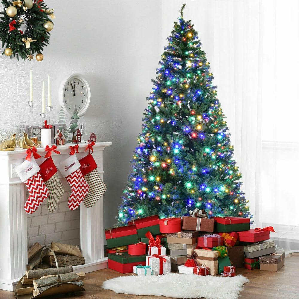 9 ft. Pre-Lit LED Hinged Artificial Christmas Tree with 1000 LED Lights and Stand