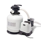 intex 3000 gph pool sand filter pump w/ automatic timer &amp; pool vacuum &amp; skimmer