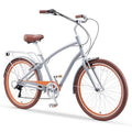 reezero Everyone Men's 26 In. 7-Speed Sport Hybrid Cruiser Bicycle, Ash Amber