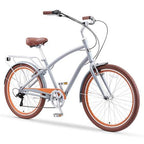 reezero Everyone Men's 26 In. 7-Speed Sport Hybrid Cruiser Bicycle, Ash Amber