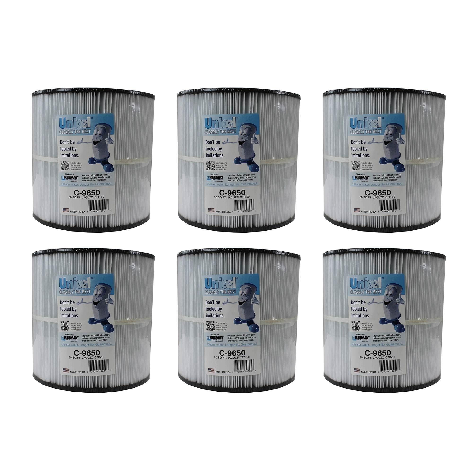 unicel c-9650 spa replacement filter cartridge cfr 50 sq ft (6 pack)