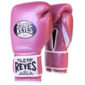 Cleto Reyes Hook and Loop Leather Training Boxing Gloves - 12 oz - Pink Metallic
