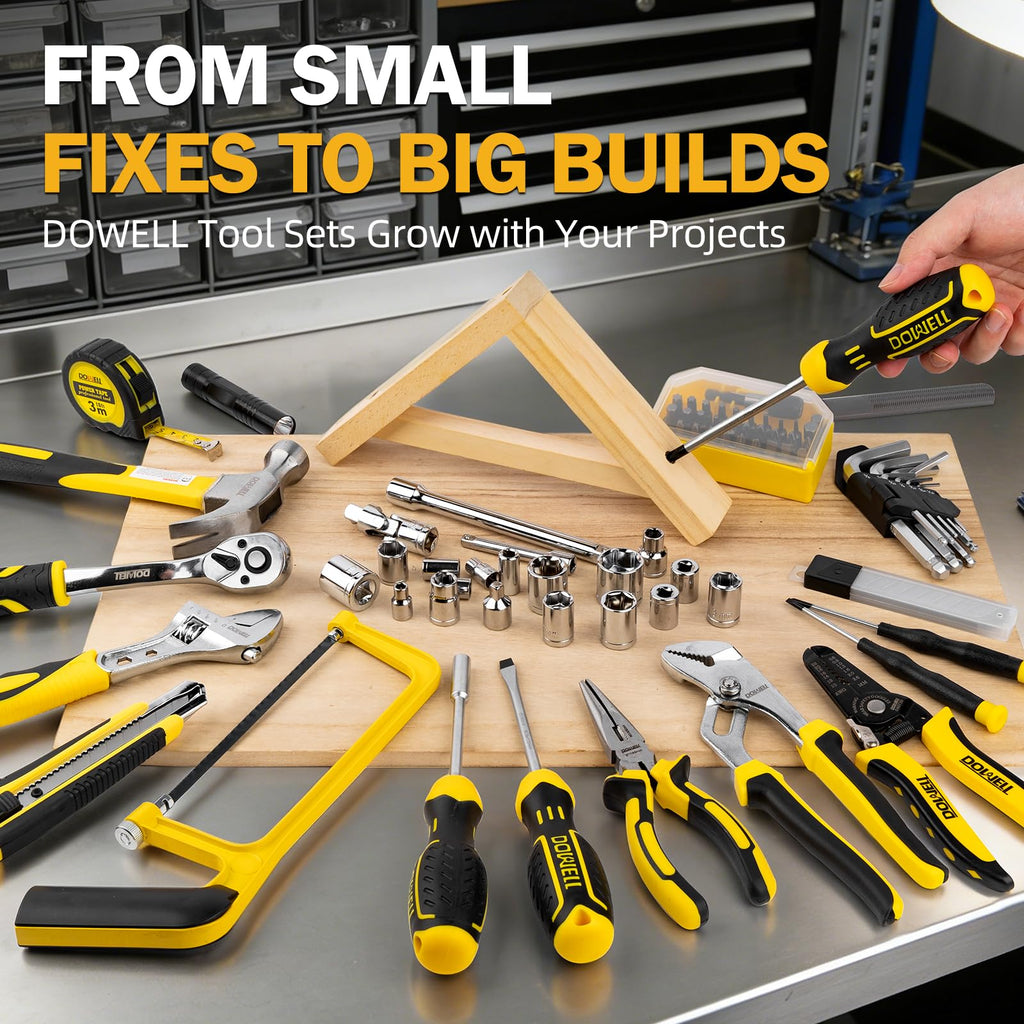 223-Piece Power Drill Tool Set, 12V Cordless Drill Driver Kit with Drawer Toolbox, Socket & Bit Set, Hex Keys, Wrench for Home Renovation, DIY Projects & GaraUse