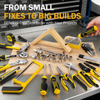223-Piece Power Drill Tool Set, 12V Cordless Drill Driver Kit with Drawer Toolbox, Socket & Bit Set, Hex Keys, Wrench for Home Renovation, DIY Projects & GaraUse