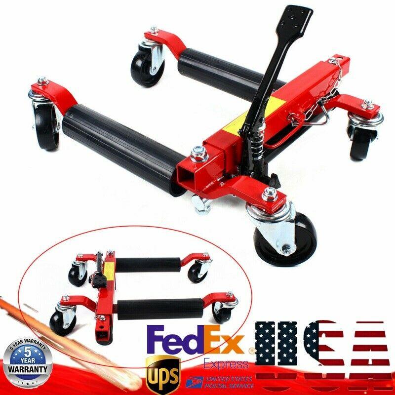 Pro 2-Tons 4400lb HYDRAULIC Positioning Car Wheel Dolly Jack Lift Moving Vehicle