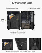 Aluminum Frame Luggage, PC Hard Shell Checked Suitcase with 4 Corners, Zipperless Luggage with Spinner Wheels