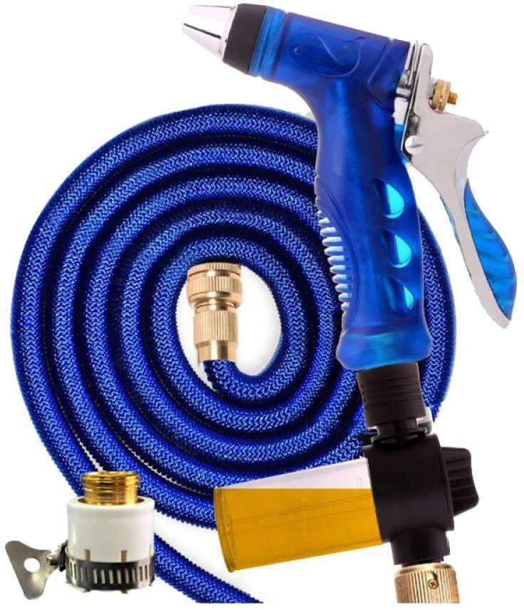 AOHMG Expandable Garden Water Hose, 3/4 All Brass Connectors Flexible Expanding Hose, for Outdoor Lawn Car Watering Plants,72Feet