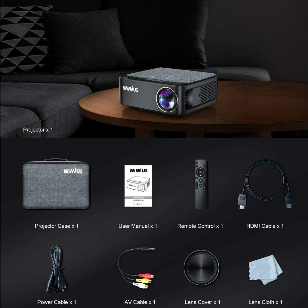 500" 9500l lumens wifi 5k hd 1080p home theater projector hdmi for pc ps4 tv