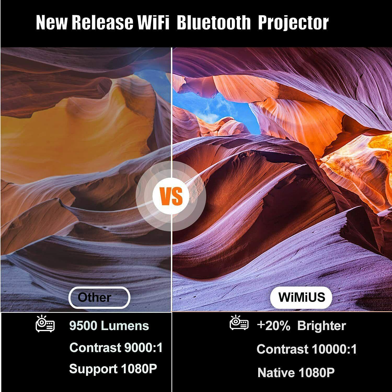 500" 9500l lumens wifi 5k hd 1080p home theater projector hdmi for pc ps4 tv