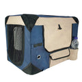 Dogit Deluxe Soft Crate for Pets with StoraCase, Great for Travel &amp; Training, Medium, Blue