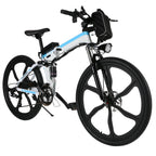 V.I.P. 26 In. Folding Lightweight Mountain Electric Bicycle with 36V 8AH Battery for Men Adults,  21-Speed, 250W