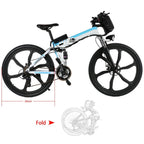 V.I.P. 26 In. Folding Lightweight Mountain Electric Bicycle with 36V 8AH Battery for Men Adults,  21-Speed, 250W