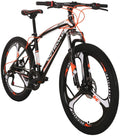 Outroad Mountain Bike 26-inch Wheel 21 Speed 3 Spoke Double Disc Brake Bicycle Suspension Fork Rear Anti-Slip Bike for Adult or Teens
