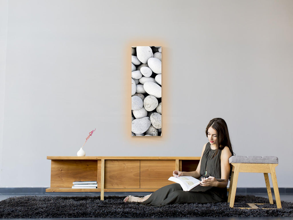 Heat Storm Silent Radiant Electric Glass Infrared Heater, Indoor, River Rock, HS-GAL-1648