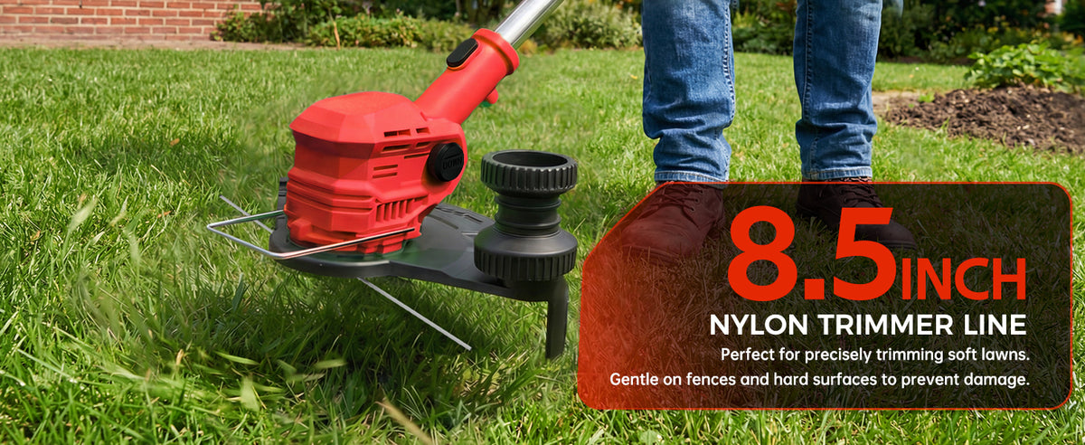 Electric String Trimmer, 3 in 1 Cordless Weed Wacker Grass Eater, Brushless Weed Eater, Grass Trimmer with 2 x 24V Batteries and Charger for Lawn, Yard and Brush Trimming
