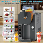 Ice Cream Maker, Slushie Machine for Home, Slushy Machine 70 oz Margarita Machine with 6 Preset Programs for Ice Cream, Milkshake, Cocktail, Frappés, 9-level Adjustable Thickness, Gray