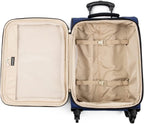 Runway 2 Piece Luggage Set, Carry-on &amp; Convertible Medium to Large Check-in Expandable Luggage, 4 Spinner Wheels, Softside Suitcase, Men and Women, Blue