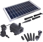 solariver solar water pump kit - 360+gph submersible pump with adjustable flow, 20 watt solar panel for sun powered fountain, pond aeration, hydroponics, aquaculture (no battery backup)