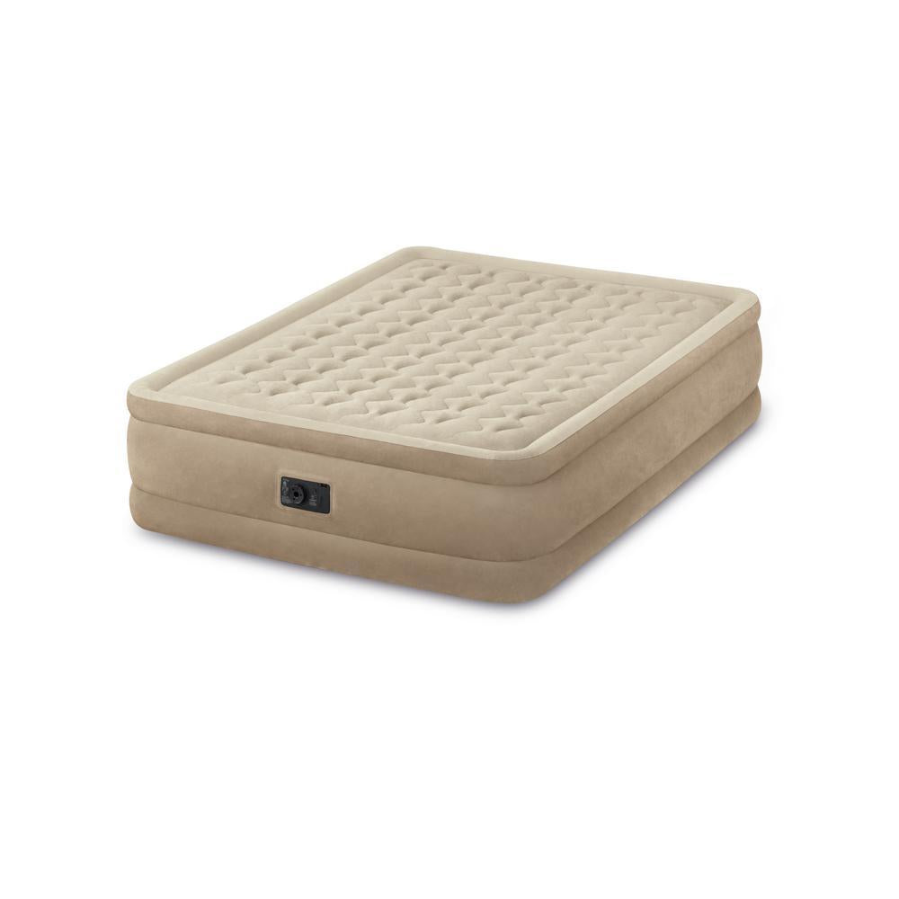 Queen Ultra Plush Fiber-Tech Airbed Air Mattress with -In Pump (2-Pack)