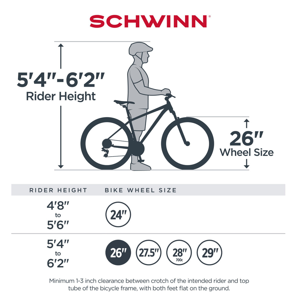Schwinn Sidewinder Mountain Bike, 26-inch wheels, 21 speeds, black, mens style