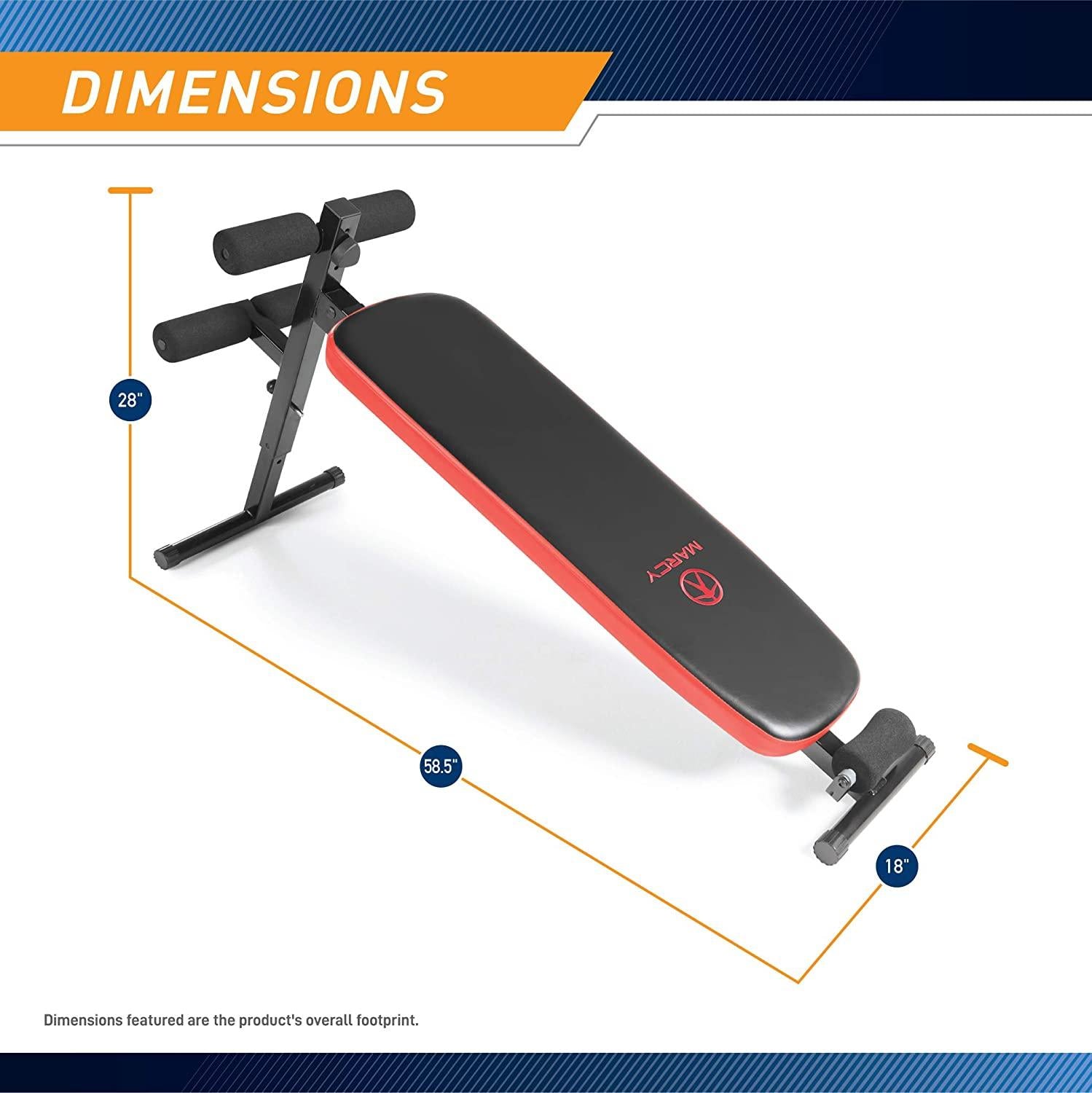 Marcy Utility Slant Board w/ Headrest 閳 Folding  with Adjustable Positions SB-4606
