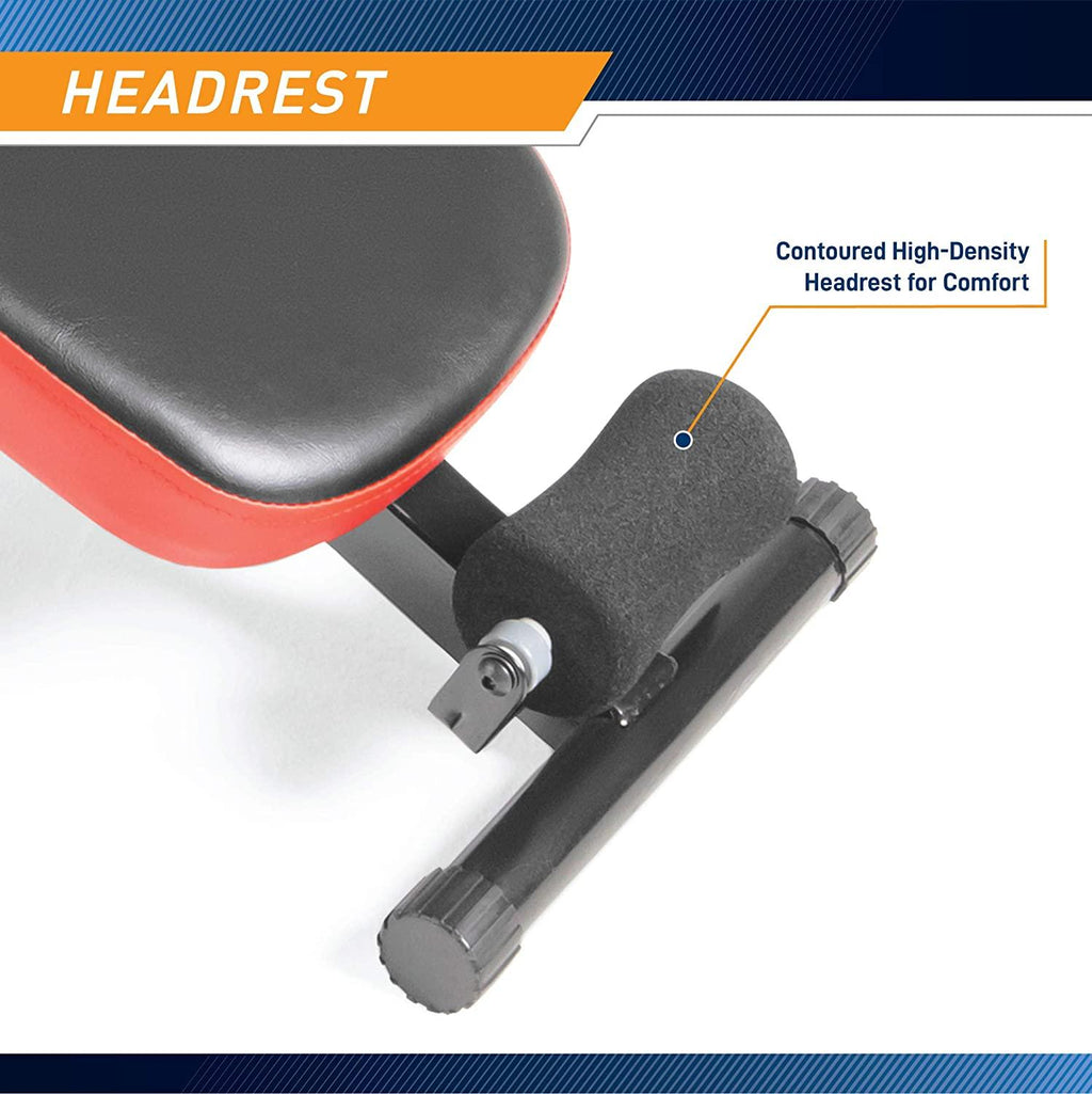 Marcy Utility Slant Board w/ Headrest 閳 Folding  with Adjustable Positions SB-4606