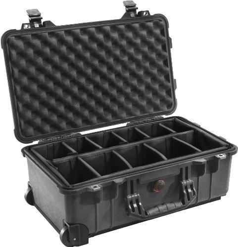 Pelican 1510 Laptop Overnight Case With Padded Dividers (Black)