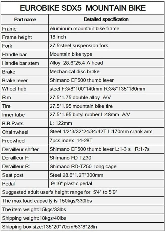 SD X5 27.5 Inch Adult Mountain Bike Aluminum Frame Bicycle for Man