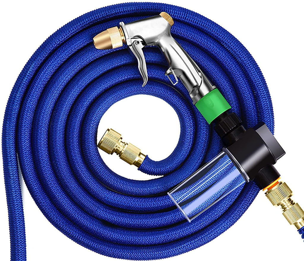 BCGT Garden Hoses Expandable Garden Hose, Expanding Flexible Water Hose with 6 Function Nozzle, 7.5m/15m/22m/30m (Color : with Watering can, Size : 22m)