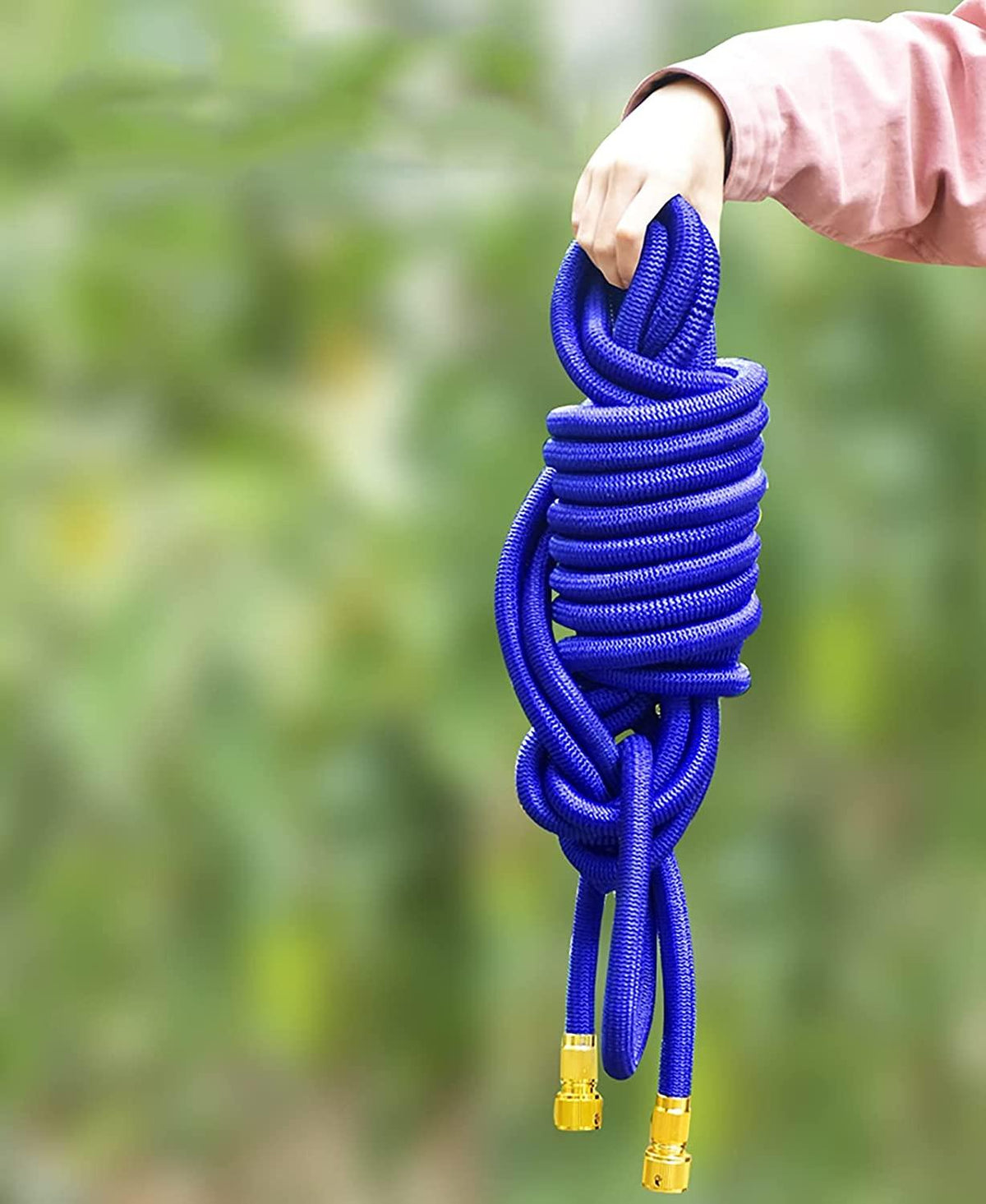 BCGT Garden Hoses Expandable Garden Hose, Expanding Flexible Water Hose with 6 Function Nozzle, 7.5m/15m/22m/30m (Color : with Watering can, Size : 22m)
