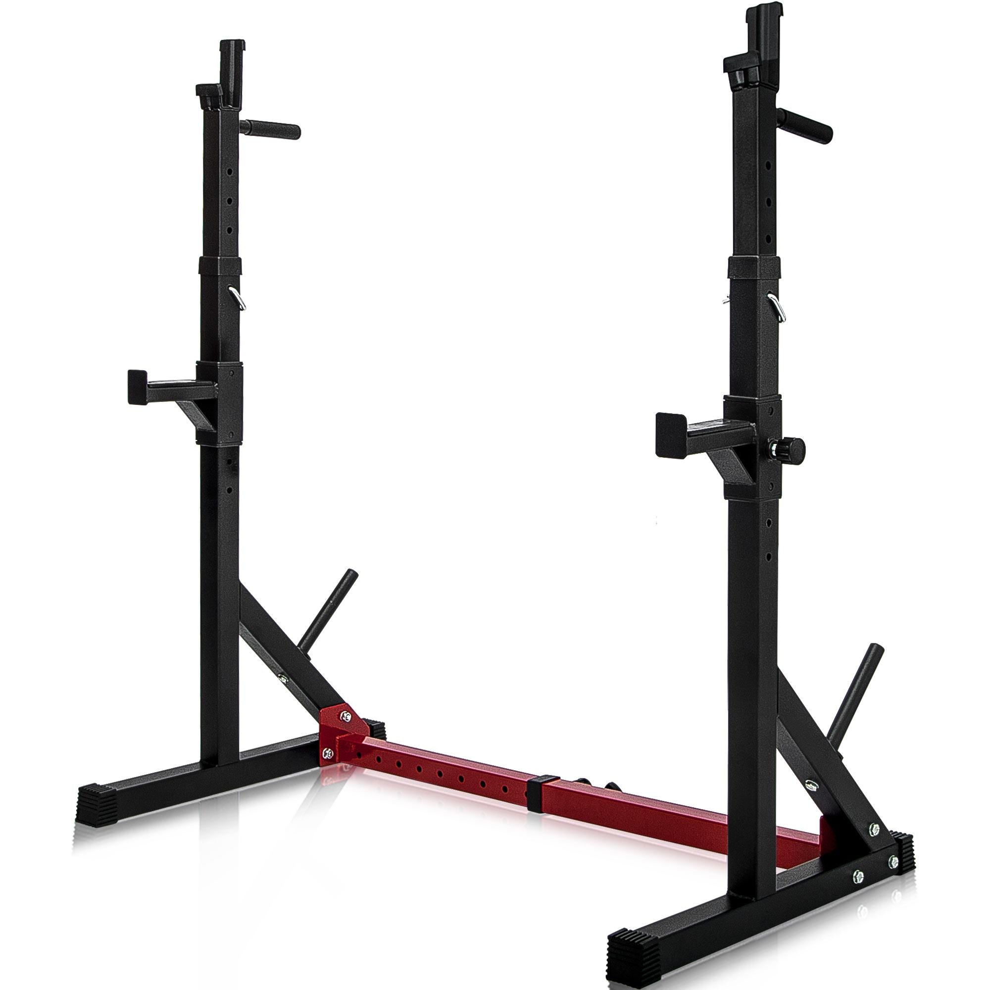 WanFeng Adjustable Barbell Rack Multi-Function Dipping Station Squat Stand Home Gym Fitness Stand,Black