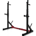Htovila Adjustable Barbell Rack Max Load 550LBS Multi-Function Dipping Station Squat Stand Home Gym Fitness Weight Bench Press Stand
