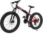 Gunsrose Fat tire Bicycle, Folding Fat tire Mountain Bike, 26 inches, Easy to Carry, Used for Outdoor Off-Road Adventure