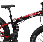 Gunsrose Fat tire Bicycle, Folding Fat tire Mountain Bike, 26 inches, Easy to Carry, Used for Outdoor Off-Road Adventure