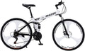Sanamity 24 inch Wheels Mountain Bike Three Knife Wheel Mountain Bikes for Men with High Carbon Steel Frame Twist Shifters 21-Speed Front and Rear Disc Brakes Bicycles Men Women Teenagers