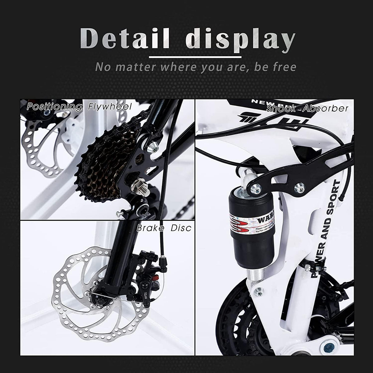 Sanamity 24 inch Wheels Mountain Bike Three Knife Wheel Mountain Bikes for Men with High Carbon Steel Frame Twist Shifters 21-Speed Front and Rear Disc Brakes Bicycles Men Women Teenagers