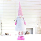 ZMDZA 2PS  Christmas Faceless Doll Decoration Retractable Standing Swedish Christmas Dwarf Doll