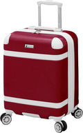 Hardside Expandable Spinner Luggage, red, Checked-Medium 24-Inch