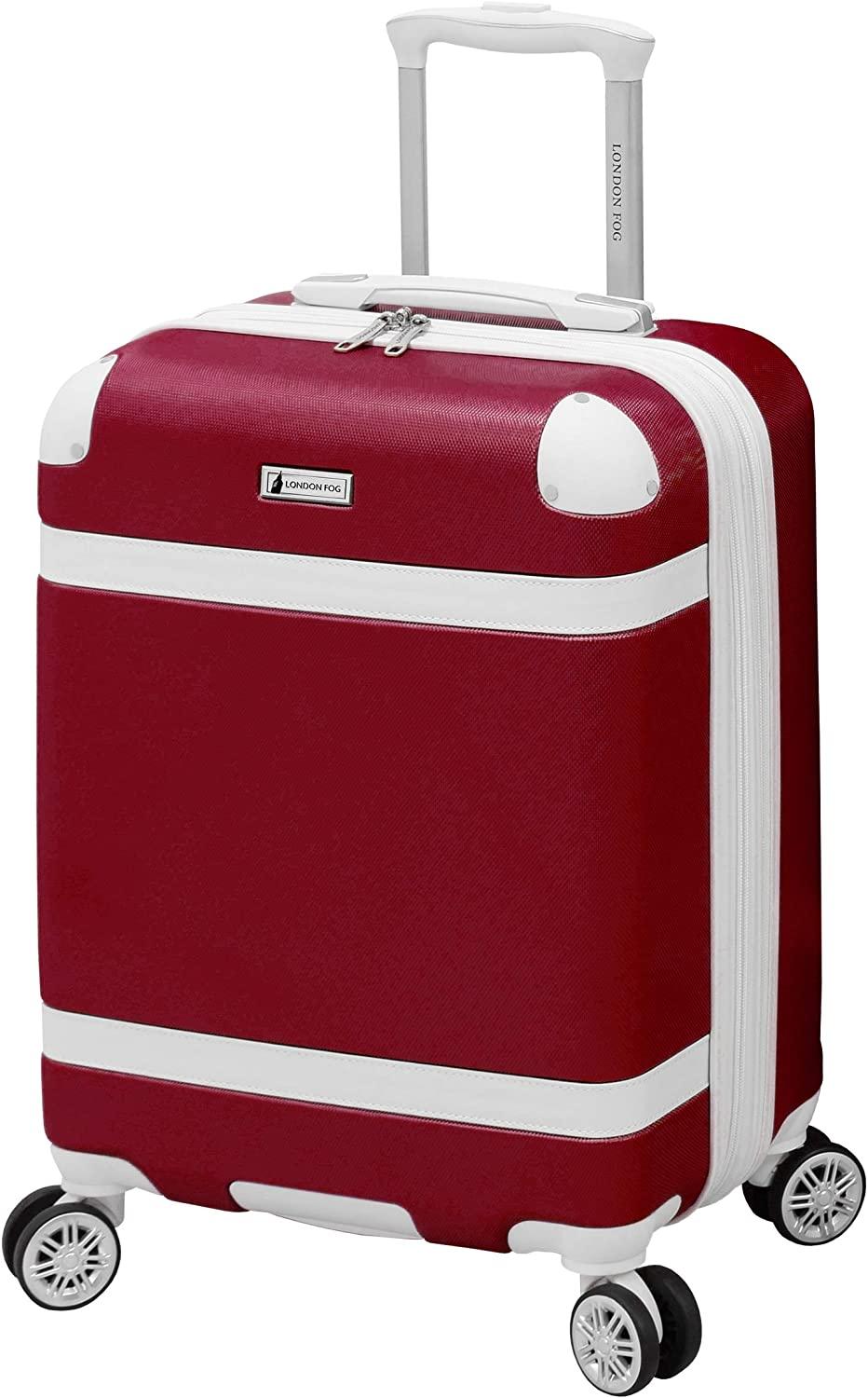 Hardside Expandable Spinner Luggage, red, Checked-Medium 24-Inch