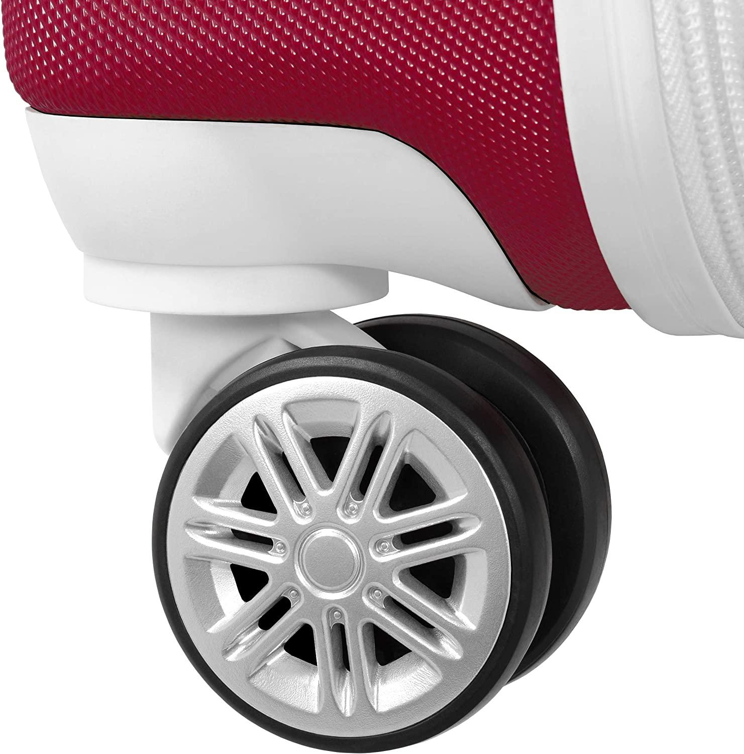 Hardside Expandable Spinner Luggage, red, Checked-Medium 24-Inch