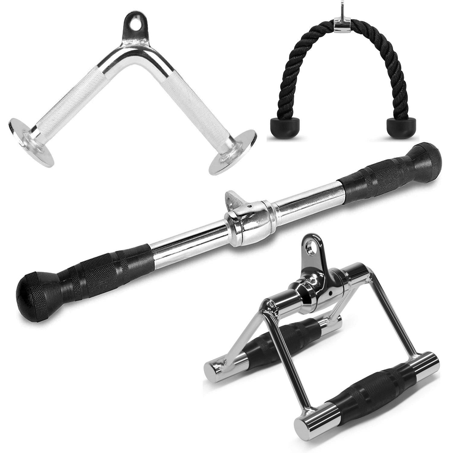 Fitness Maniac Tricep Rope Lat Pull Down Press Cable Attachment Home Gym Exercise Equipment Double D Pair
