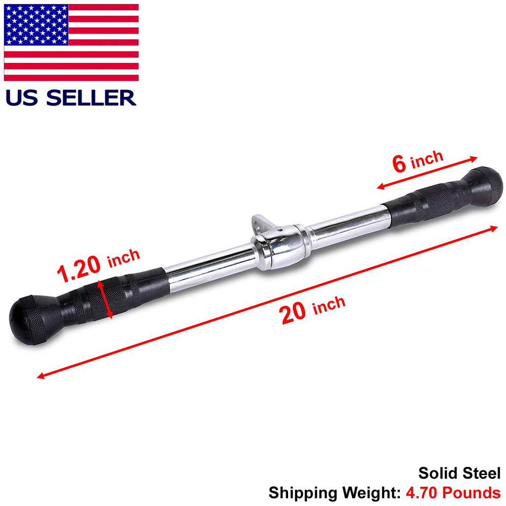 Fitness Maniac Tricep Rope Lat Pull Down Press Cable Attachment Home Gym Exercise Equipment Double D Pair