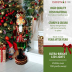 36 in. Music and Motion Christmas African American Mrs. Claus with Apron