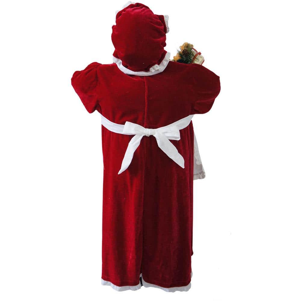 36 in. Music and Motion Christmas African American Mrs. Claus with Apron