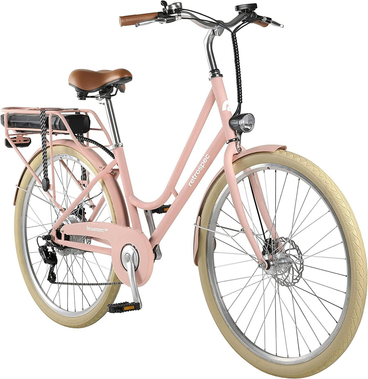Retrospec Hybrid-Bicycles Retrospec Beaumont Rev City Electric Bike - Step Through - 20MPH Ebike with 48V/500W Motor &amp; 10.4Ah Battery - 7 Speed E Bike for Men &amp; Women