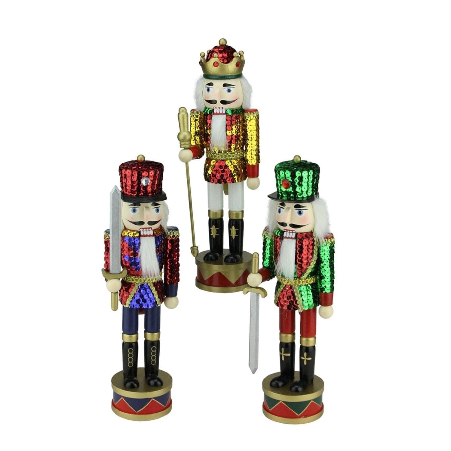 Nutcracker Factory 3 Piece Decorative Sequin Jacket Christmas Nutcracker Set