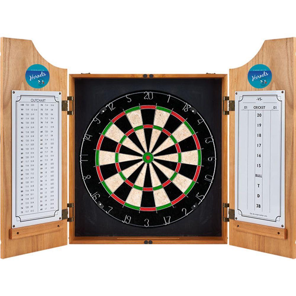 20.5 in. Charlotte Hornets Hardwood Classics NBA Wood Dart Cabinet Set