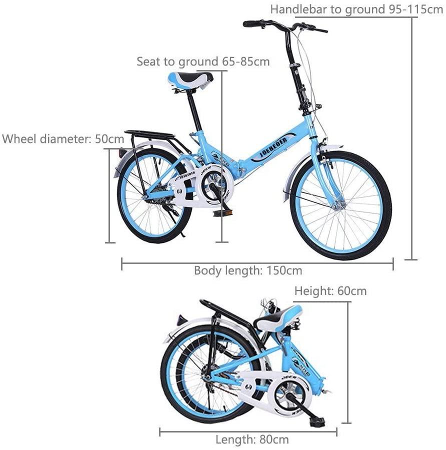 20in Folding Bike 7 Speed Ultra-Lightweight Mini Complete Cruiser Bikes for Adult &amp; Students, Portable Foldable Bicycle Adult Urban City Road Bikes, Beach Cruiser Bikes for Women &amp; Men, US Stock