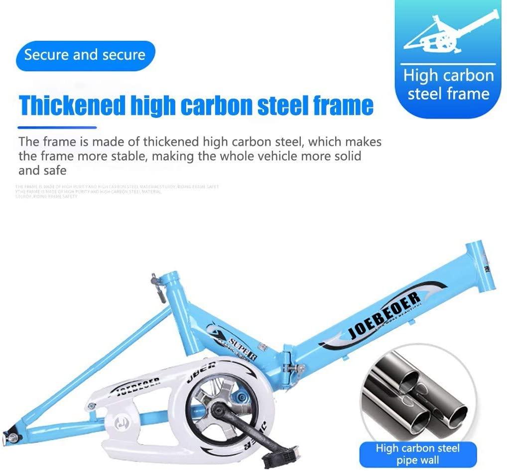 20in Folding Bike 7 Speed Ultra-Lightweight Mini Complete Cruiser Bikes for Adult &amp; Students, Portable Foldable Bicycle Adult Urban City Road Bikes, Beach Cruiser Bikes for Women &amp; Men, US Stock